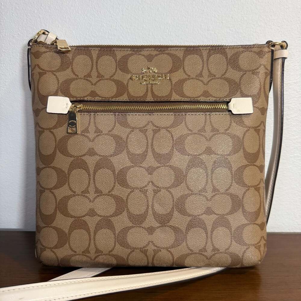 Coach Signature Coated Canvas Rowan File Bag Crossbody